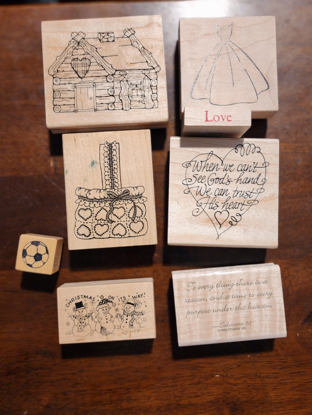 Set Of 8 Rubber Stamps